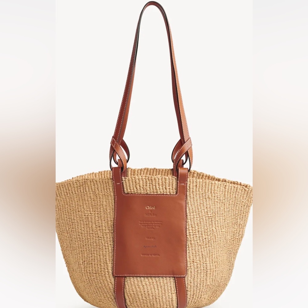 Chloé Large Basket - Raffia Tote Handbag